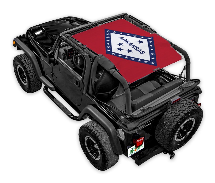 SPIDERWEBSHADE Jeep Wrangler TJ State Flag Arkansas 1997–2006