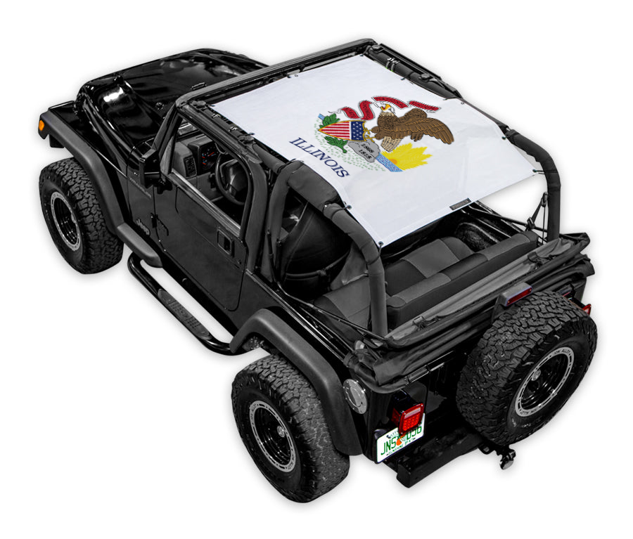 SPIDERWEBSHADE Jeep Wrangler TJ State Flag Illinois 1997–2006