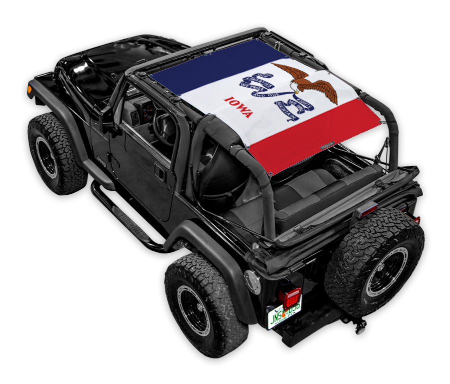SPIDERWEBSHADE Jeep Wrangler TJ State Flag Iowa 1997–2006