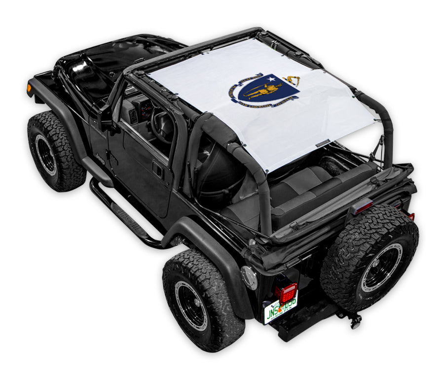 SPIDERWEBSHADE Jeep Wrangler TJ State Flag Massachusetts 1997–2006