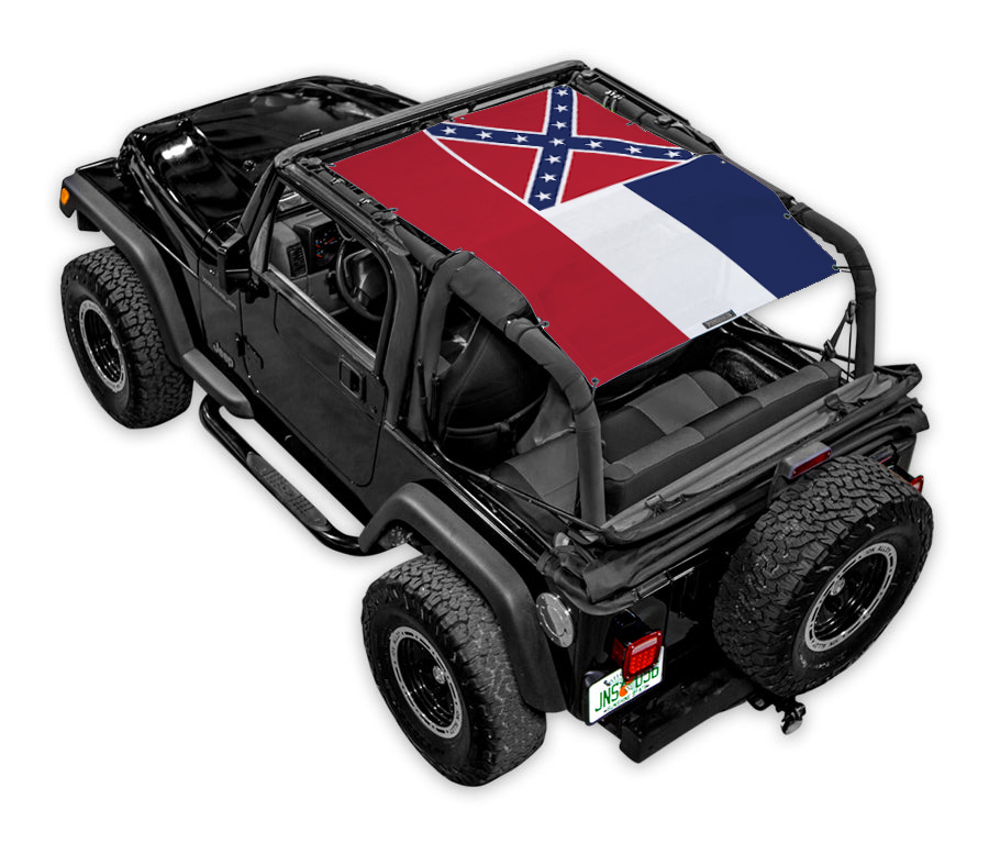 SPIDERWEBSHADE Jeep Wrangler TJ State Flag Mississippi 1997–2006