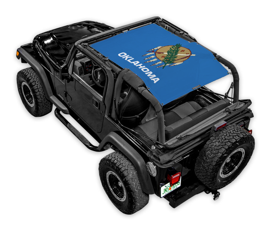 SPIDERWEBSHADE Jeep Wrangler TJ State Flag Oklahoma 1997–2006