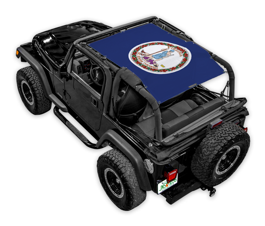 SPIDERWEBSHADE Jeep Wrangler TJ State Flag Virginia 1997–2006