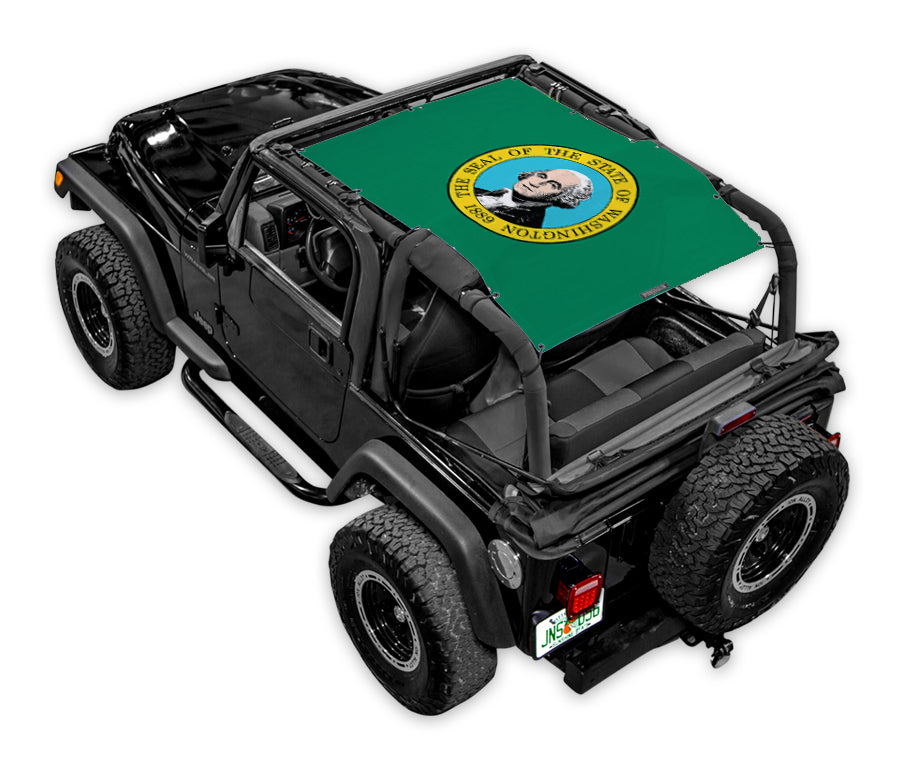 SPIDERWEBSHADE Jeep Wrangler TJ State Flag Washington 1997–2006