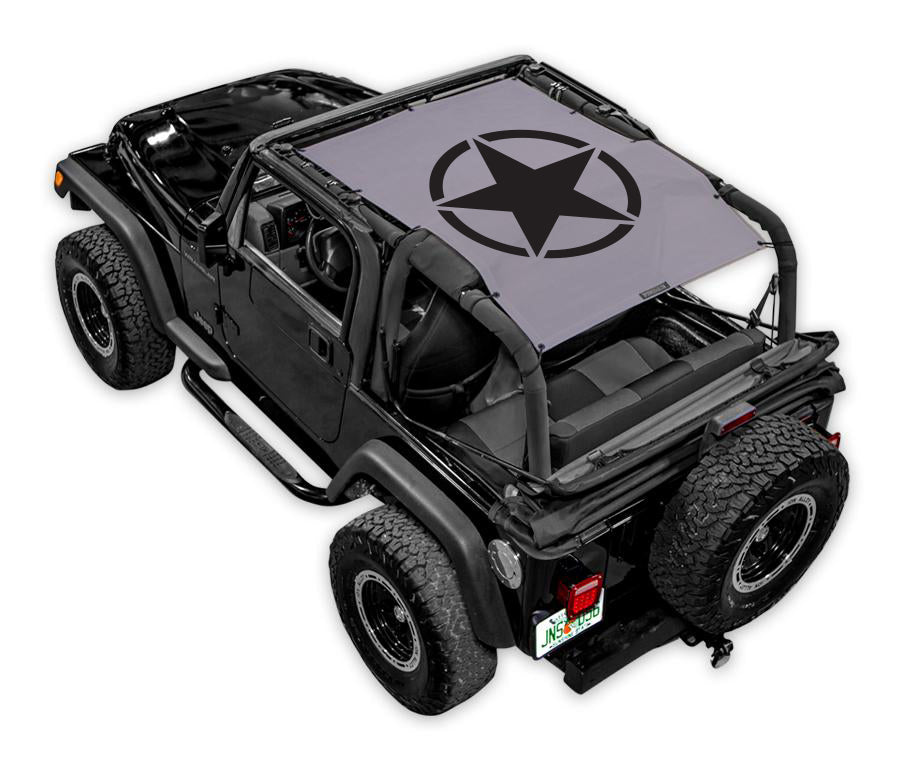 SPIDERWEBSHADE Jeep Wrangler TJ Oscar Mike Solid Grey 1997–2006