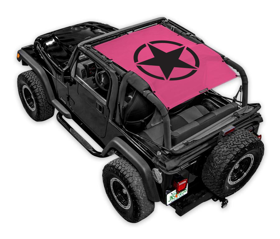 SPIDERWEBSHADE Jeep Wrangler TJ Oscar Mike Solid Pink 1997–2006