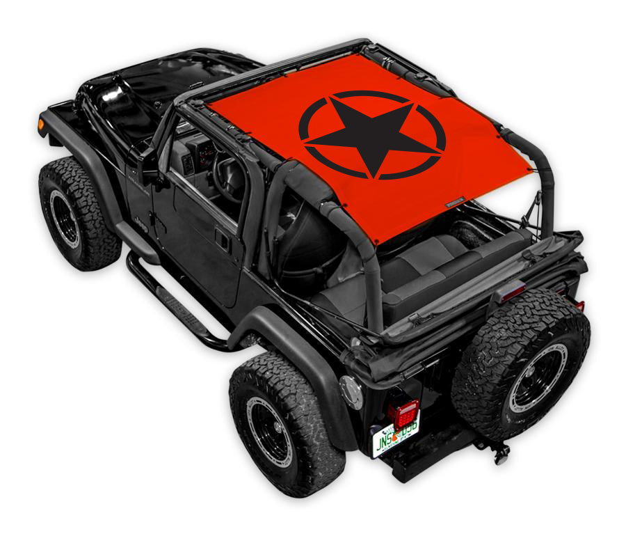 SPIDERWEBSHADE Jeep Wrangler TJ Oscar Mike Solid Red 1997–2006