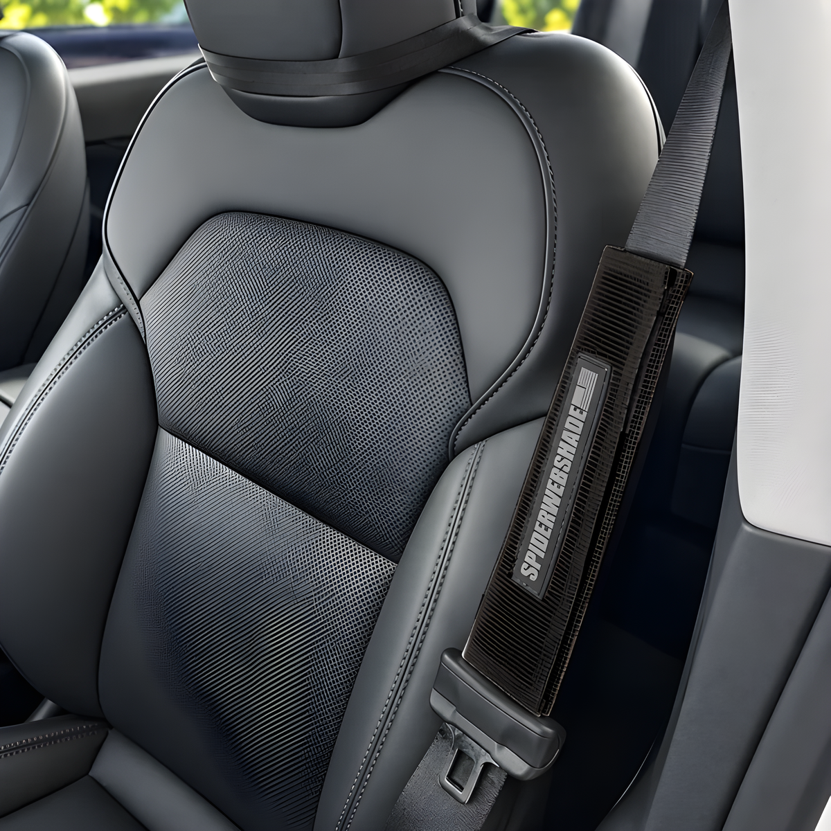 Tesla seatbelt silencer in Black