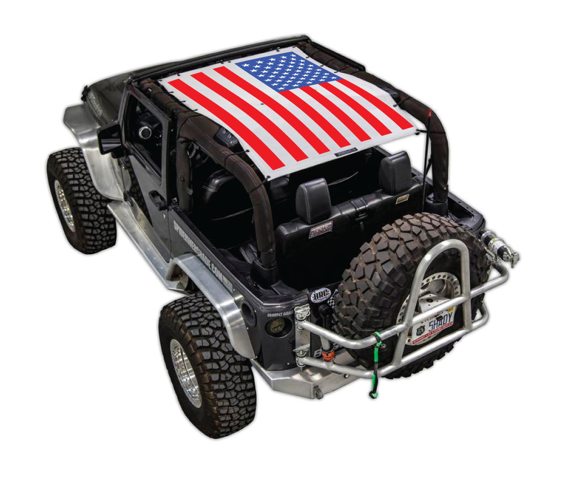 JK-2D Solid Red, White, and Blue Flag