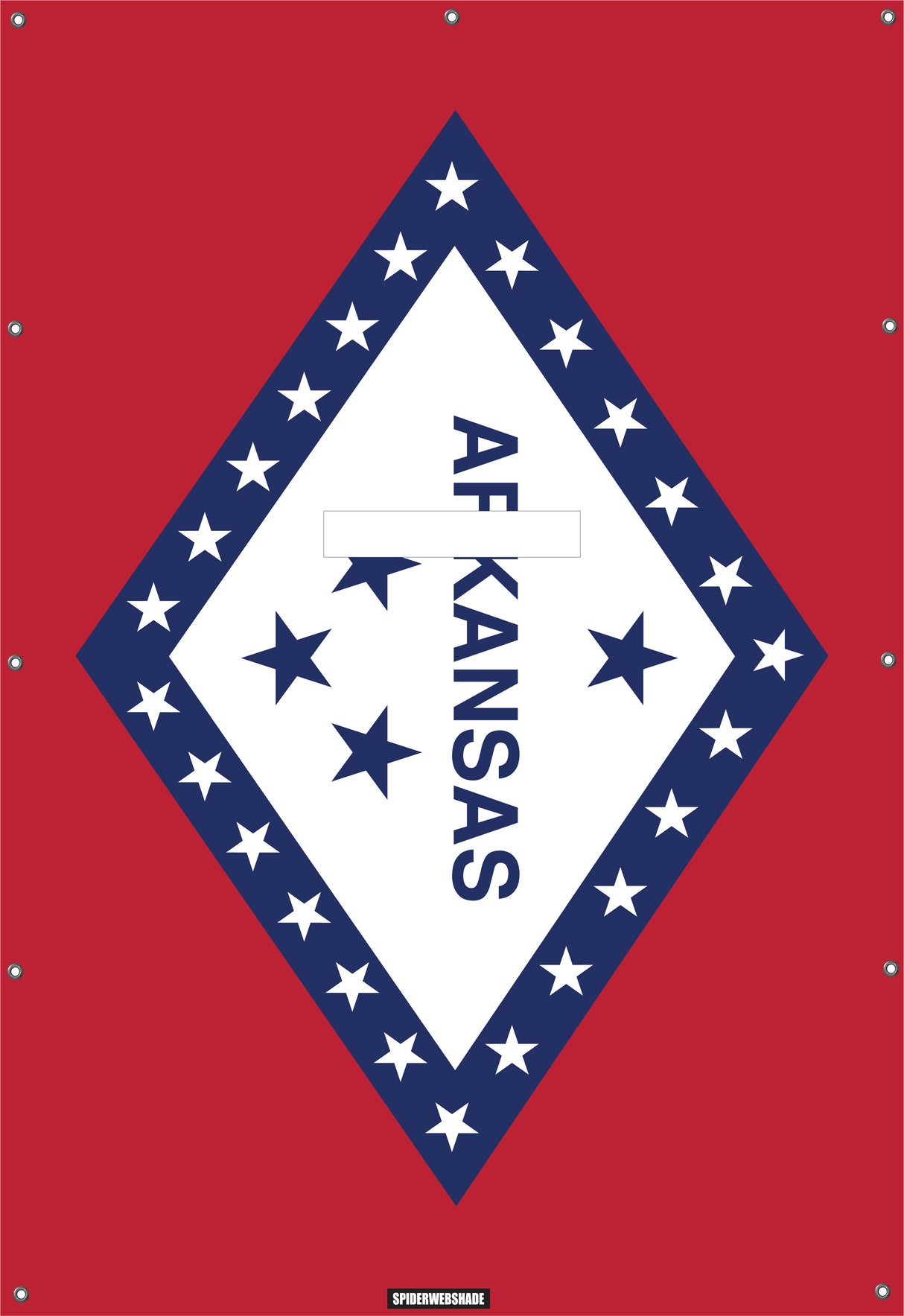 JL4D Printed Arkansas flag SPIDERWEBSHADE shadetop design