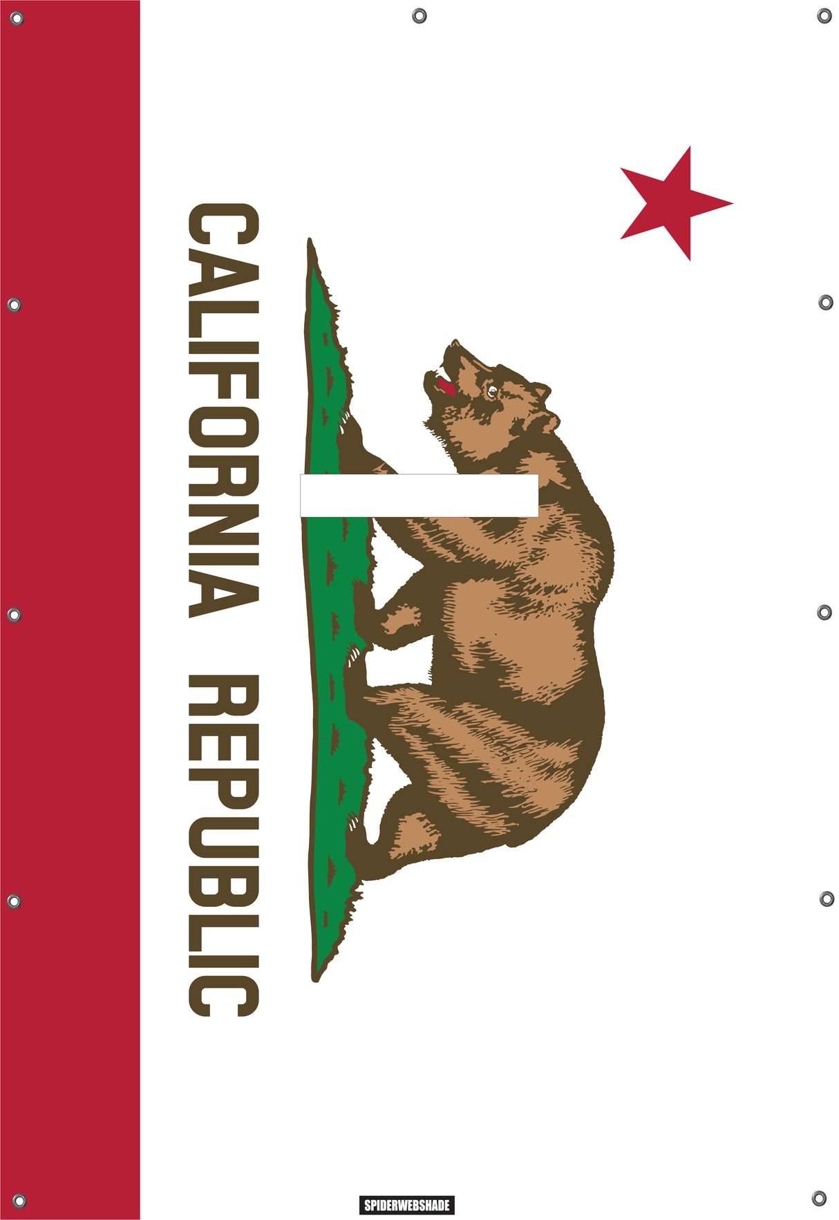 JL4D Printed California flag SPIDERWEBSHADE shadetop design