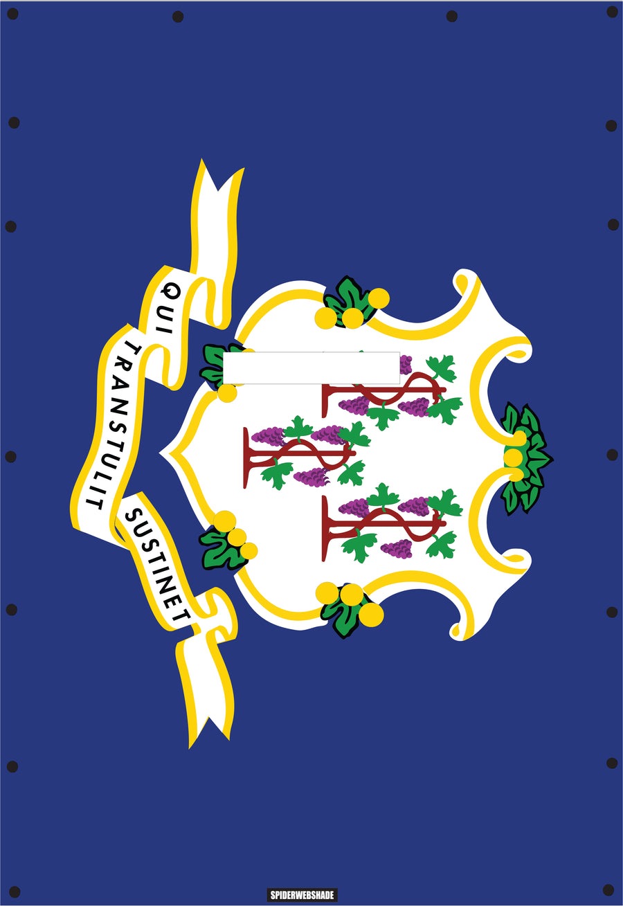 JL4D Printed Connecticut flag SPIDERWEBSHADE shadetop design