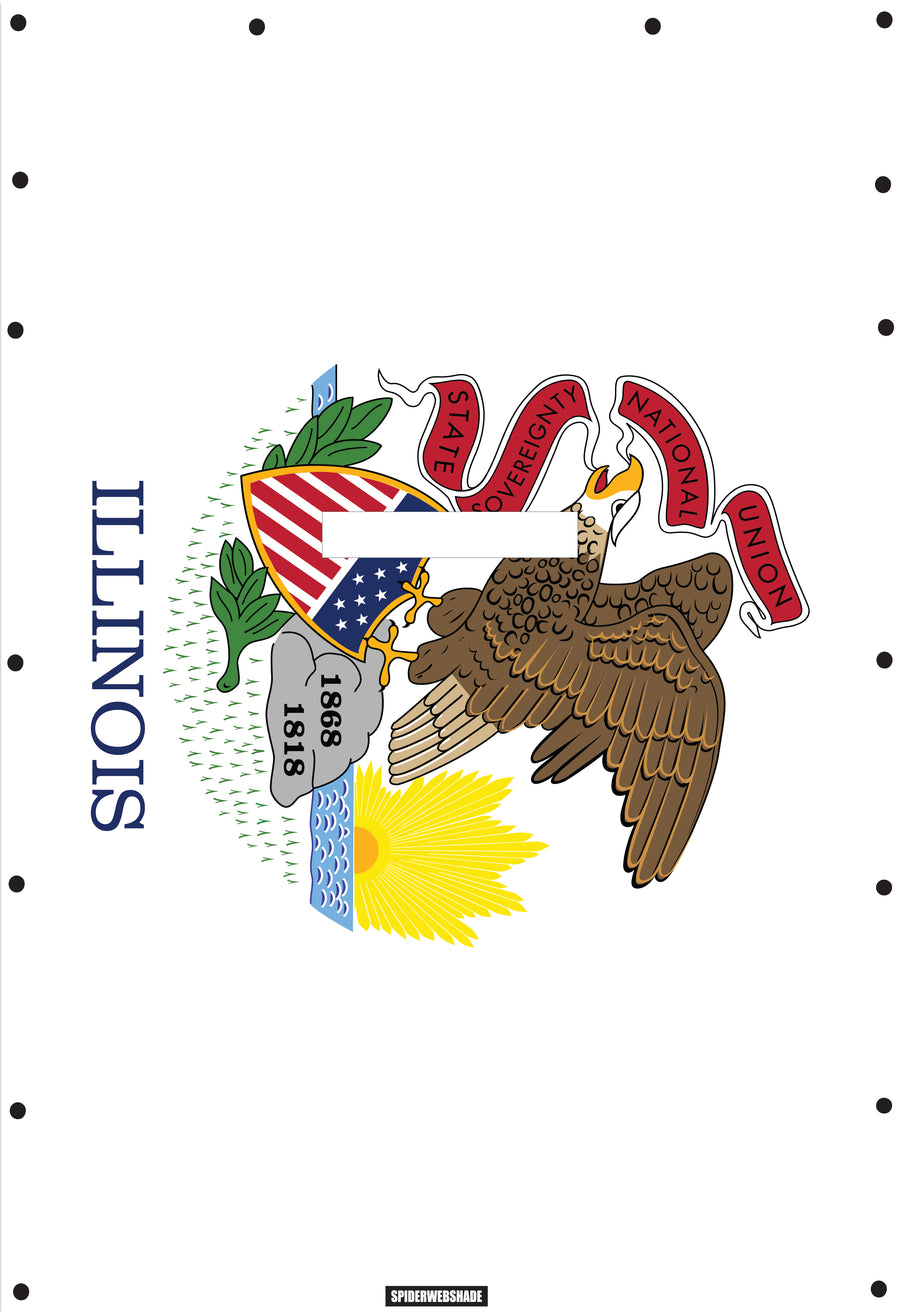 JL4D Printed Illinois flag SPIDERWEBSHADE shadetop design