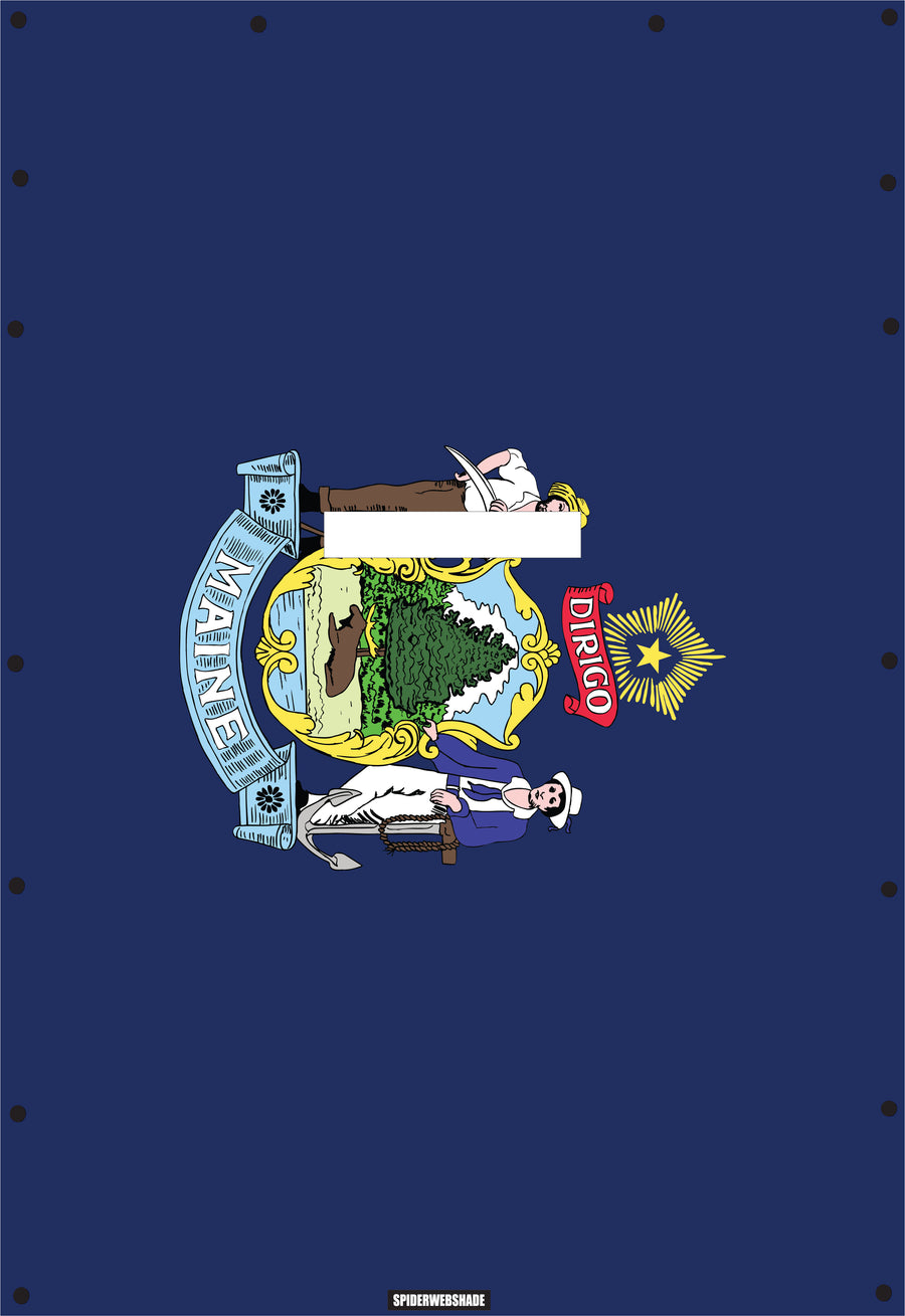 JL4D Printed Maine flag SPIDERWEBSHADE shadetop design