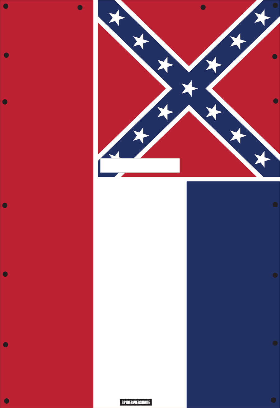 JL4D Printed Retro Mississippi flag SPIDERWEBSHADE shadetop design