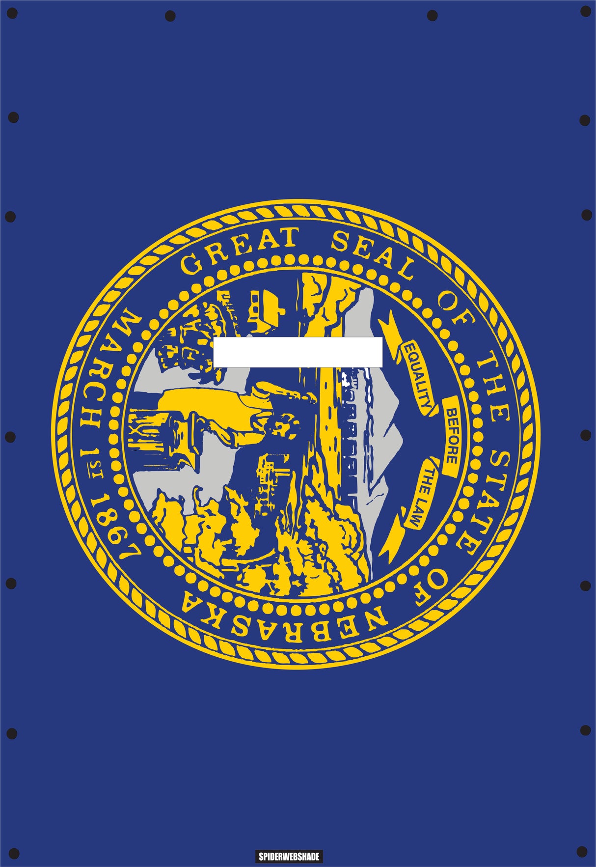 JL4D Printed Nebraska flag SPIDERWEBSHADE shadetop design