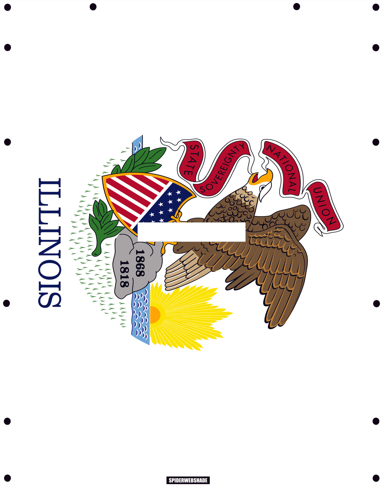 GLADIATOR JT4D Printed Illinois flag shadetop design