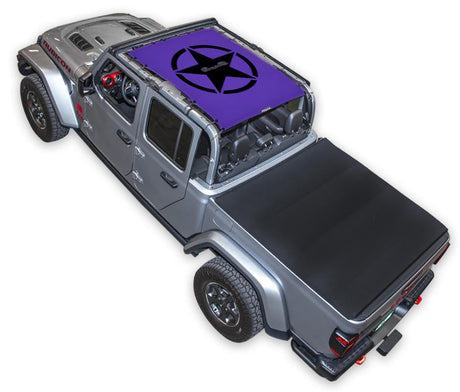SPIDERWEBSHADE Jeep Gladiator JT Oscar Mike mesh sun shade – Solid, Full-Shade, Purple