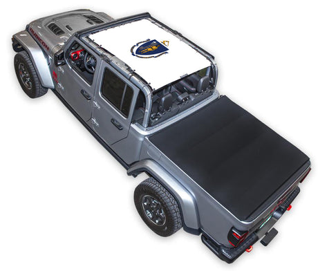 SPIDERWEBSHADE Jeep Gladiator JT Massachusetts State Flag mesh sun shade – Full-Shade