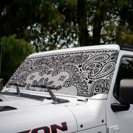 Jeep Wrangler and Jeep Gladiator Stock Printed Solar Shield (2007-2026)