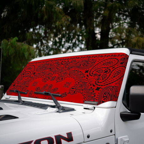 Jeep Wrangler and Jeep Gladiator Stock Printed Solar Shield (2007-2026)