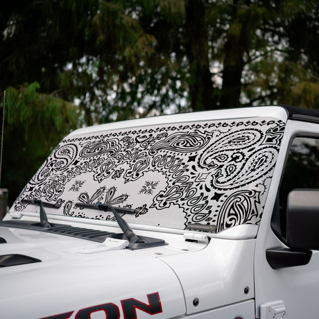 Jeep Wrangler and Jeep Gladiator Stock Printed Solar Shield (2007-2026)