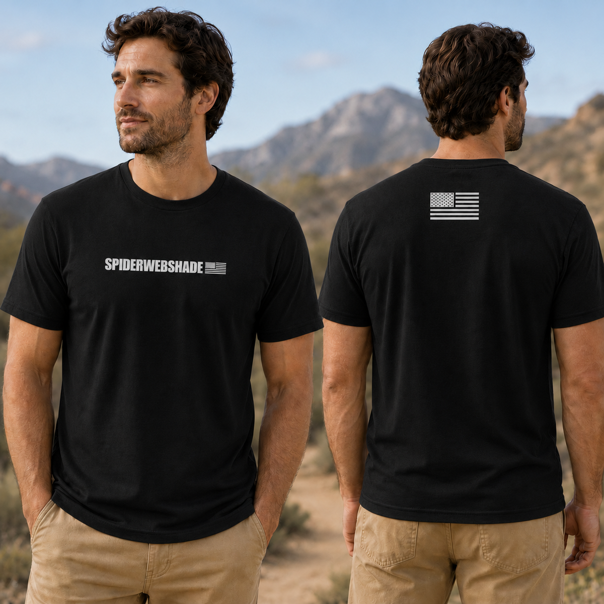 SPIDERWEBSHADE Buy American T-Shirt