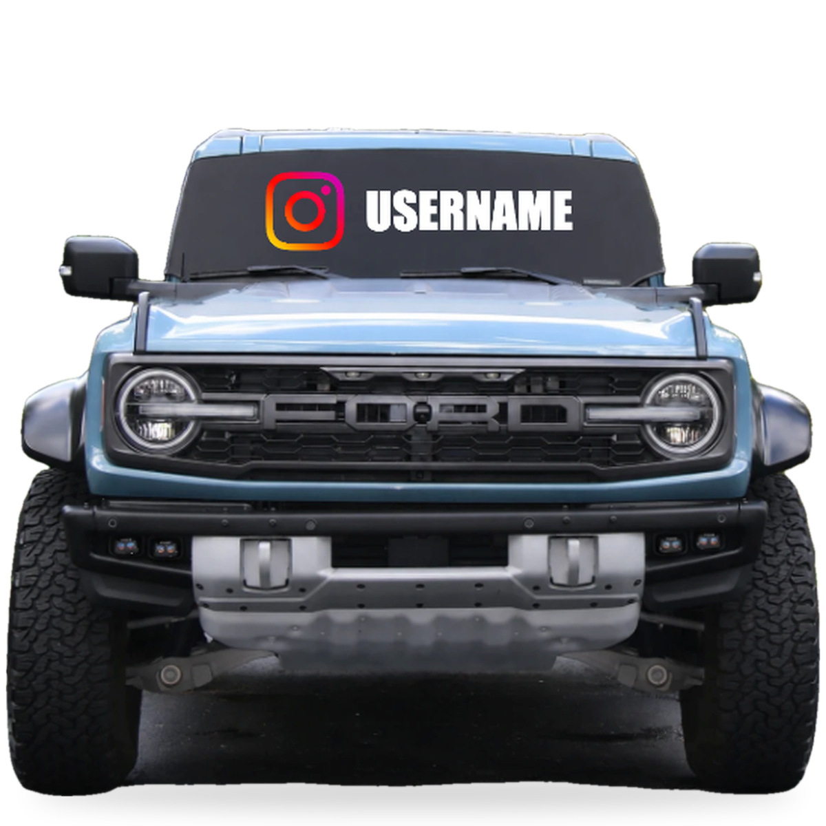 Ford Bronco Social Solar Shield (2021-2027), username social solar shield on Ford Bronco | Spider Web Shade