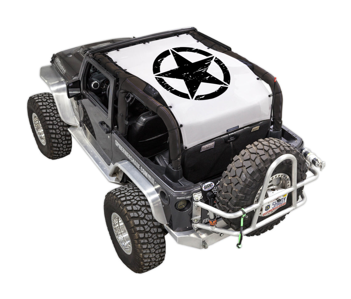 Oscar Mike Distressed_Full-Shade (Extra Long)_White