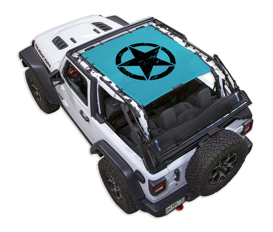 Distressed / Full-Shade (Front-to-Rear) / Teal