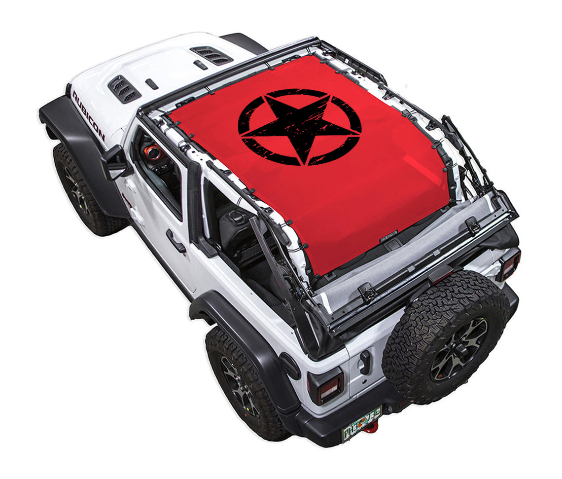 Oscar Mike Distressed_Full-Shade (Extra Long)_Red