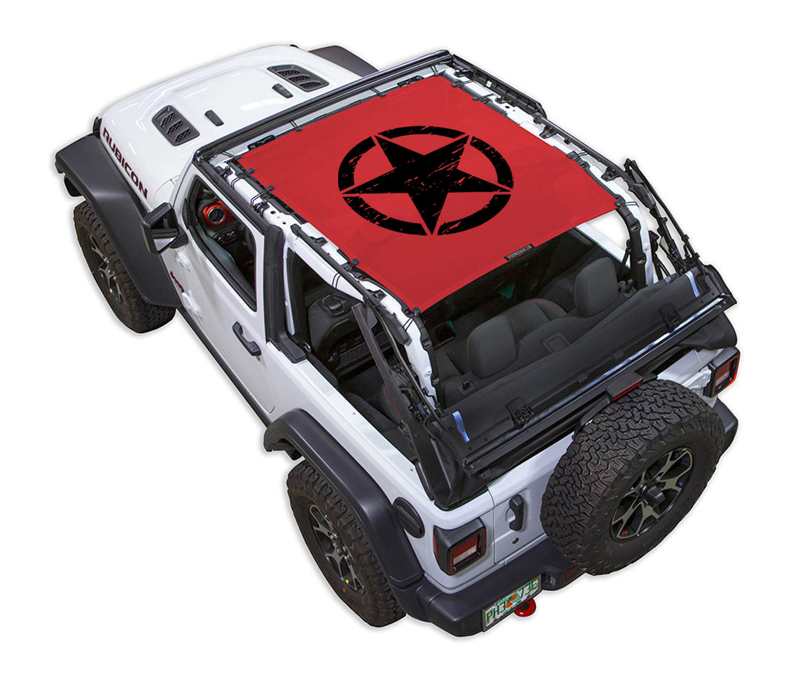 Distressed / Full-Shade (Front-to-Rear) / Red