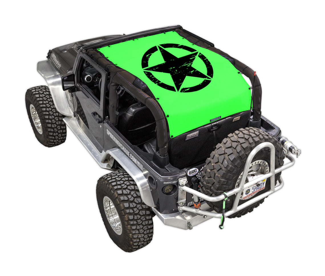 Oscar Mike Distressed_Full-Shade (Extra Long)_Green