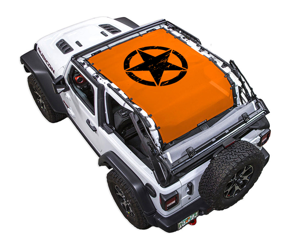 Distressed / Full-Shade (Extra Long) / Orange