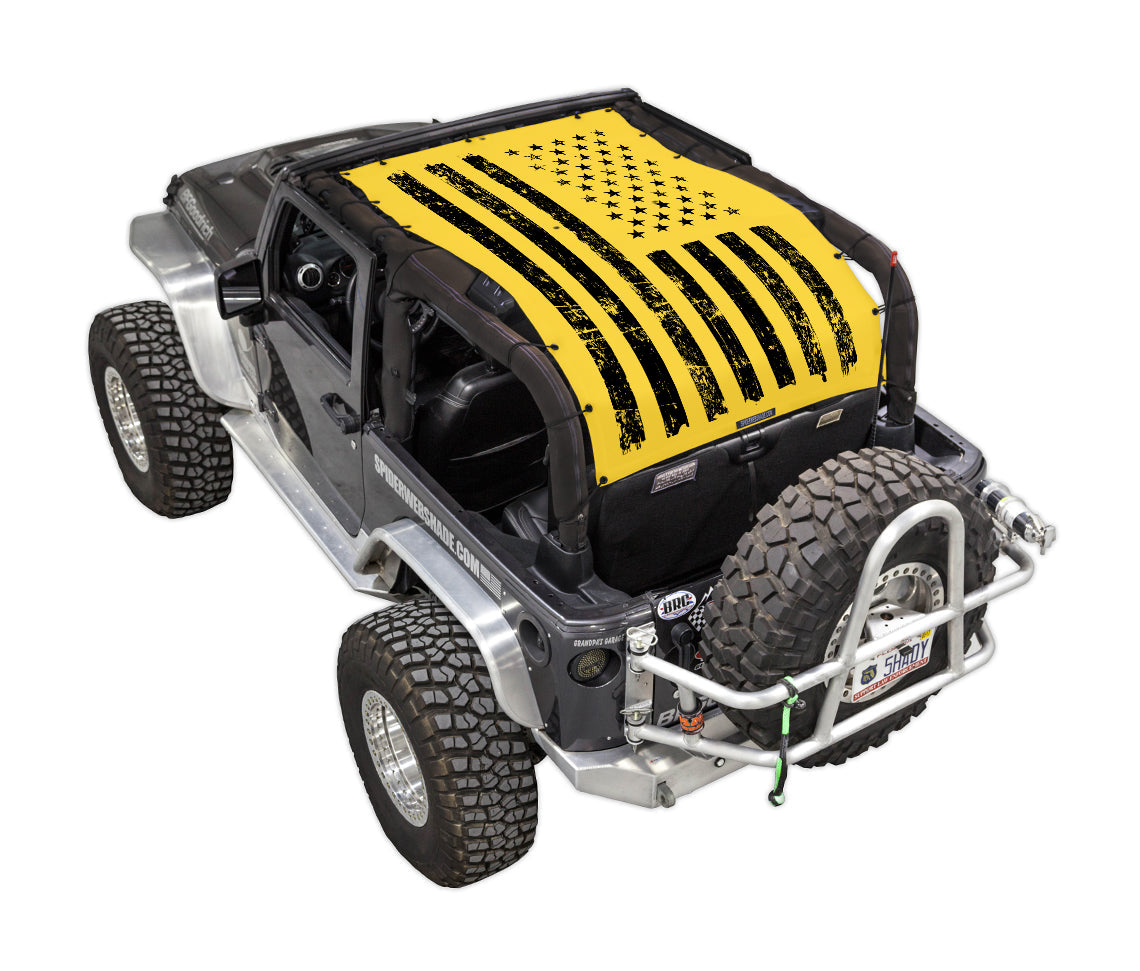 Distressed Tactical Flag_Full-Shade (Extra Long)_Yellow