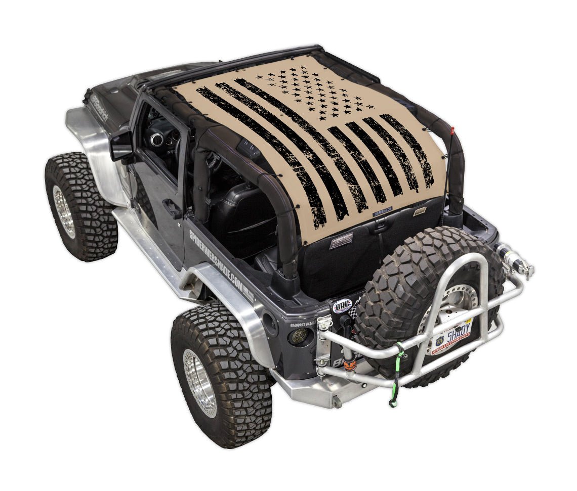 Distressed Tactical Flag_Full-Shade (Extra Long)_Tan