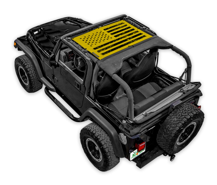 Distressed Tactical Flag_Half-Shade (Front Only)_Yellow