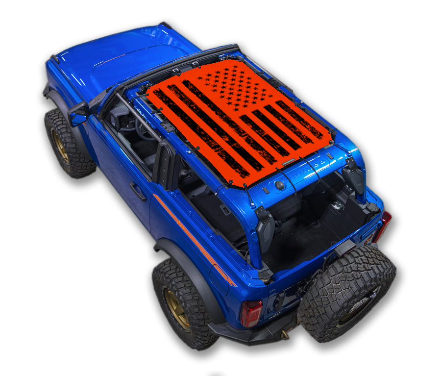 Distressed Tactical Flag_2-Door_Red