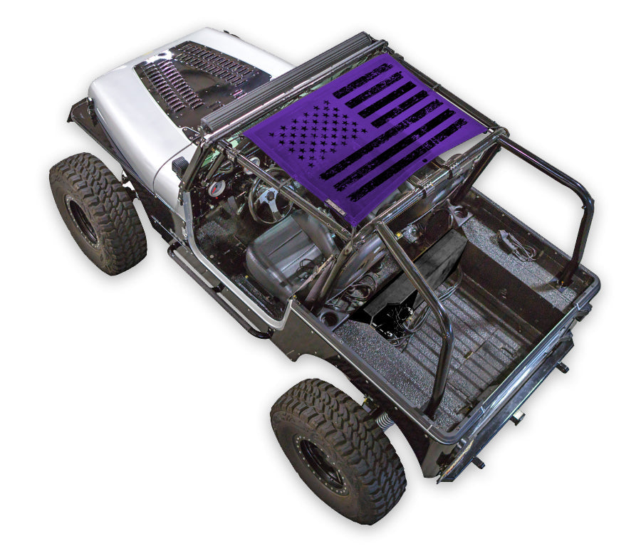 Distressed Tactical Flag_Half-Shade (Front Only)_Purple