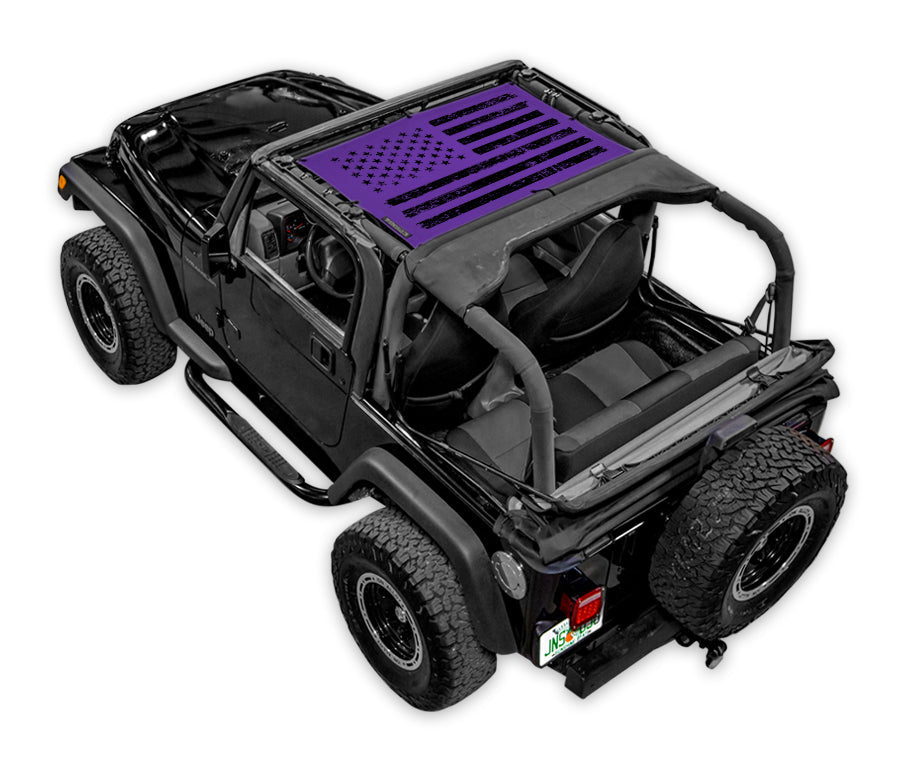 Distressed Tactical Flag_Half-Shade (Front Only)_Purple