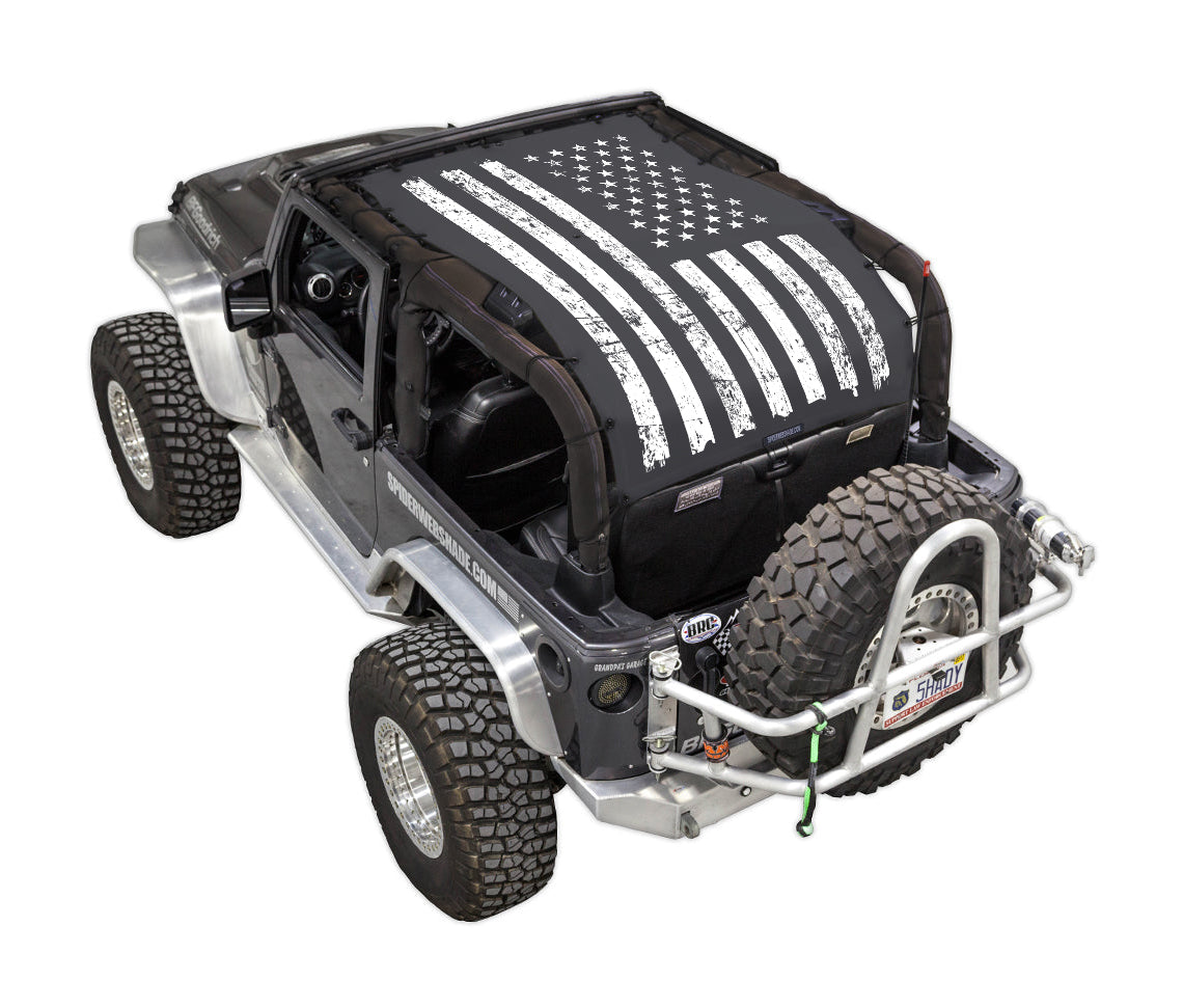 Distressed Tactical Flag_Full-Shade (Extra Long)_Black