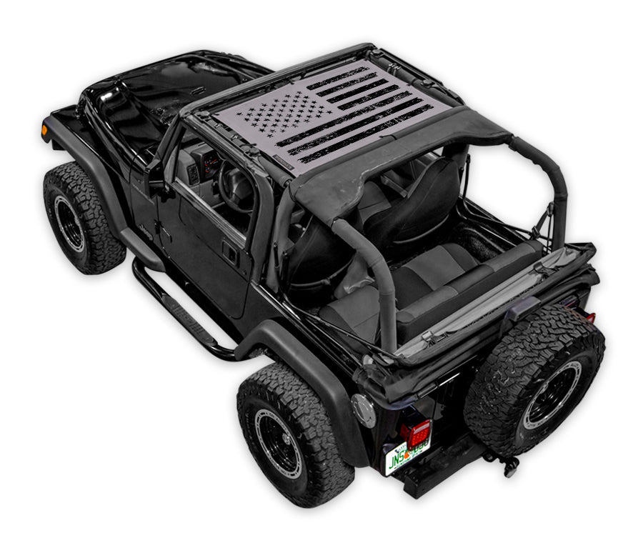 Distressed Tactical Flag_Half-Shade (Front Only)_Grey