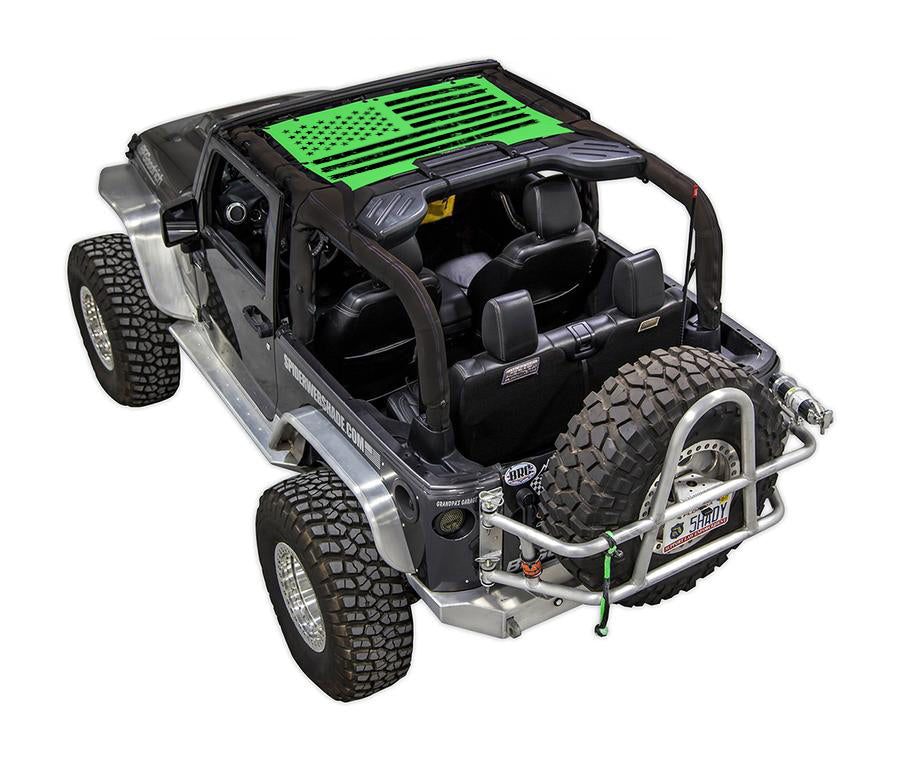 Distressed Tactical Flag_Half-Shade (Front Only)_Green