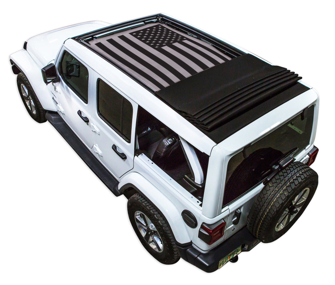 SPIDERWEBSHADE Jeep Wrangler JLU Sky One-Touch Tactical Solid Grey 2018–2023