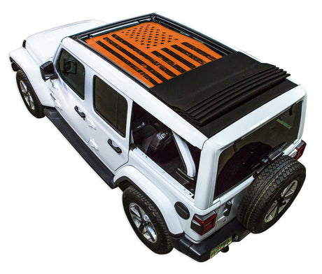 SPIDERWEBSHADE Jeep Wrangler JLU Sky One-Touch Tactical Distressed Orange 2024–2026