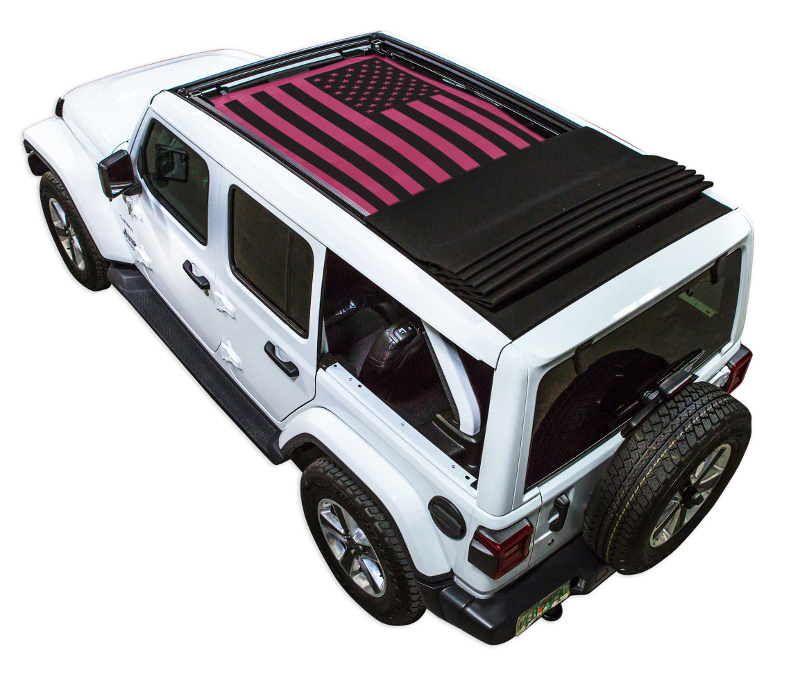 SPIDERWEBSHADE Jeep Wrangler JLU Sky One-Touch Tactical Solid Pink 2024–2026