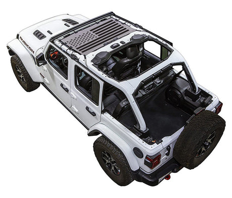 Solid Tactical Flag Half-Shade (Front Only) Grey – SPIDERWEBSHADE JLU 4-Door sun shade