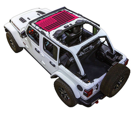 Solid Tactical Flag Half-Shade (Front Only) Pink – SPIDERWEBSHADE JLU 4-Door sun shade