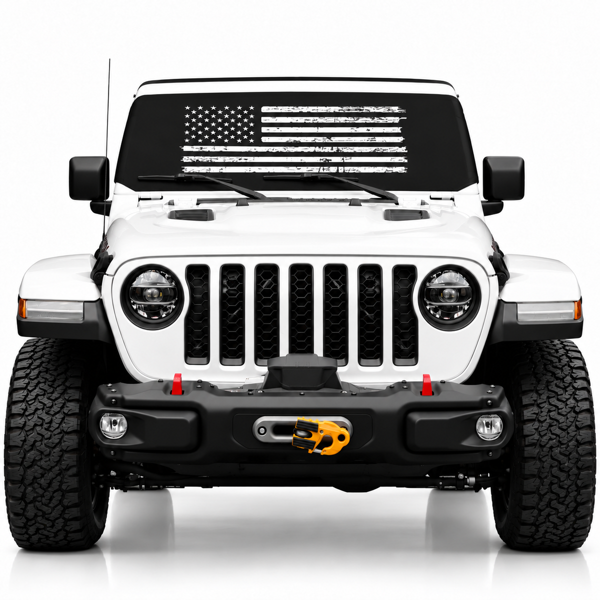 Jeep Distressed Tactical Flag Black