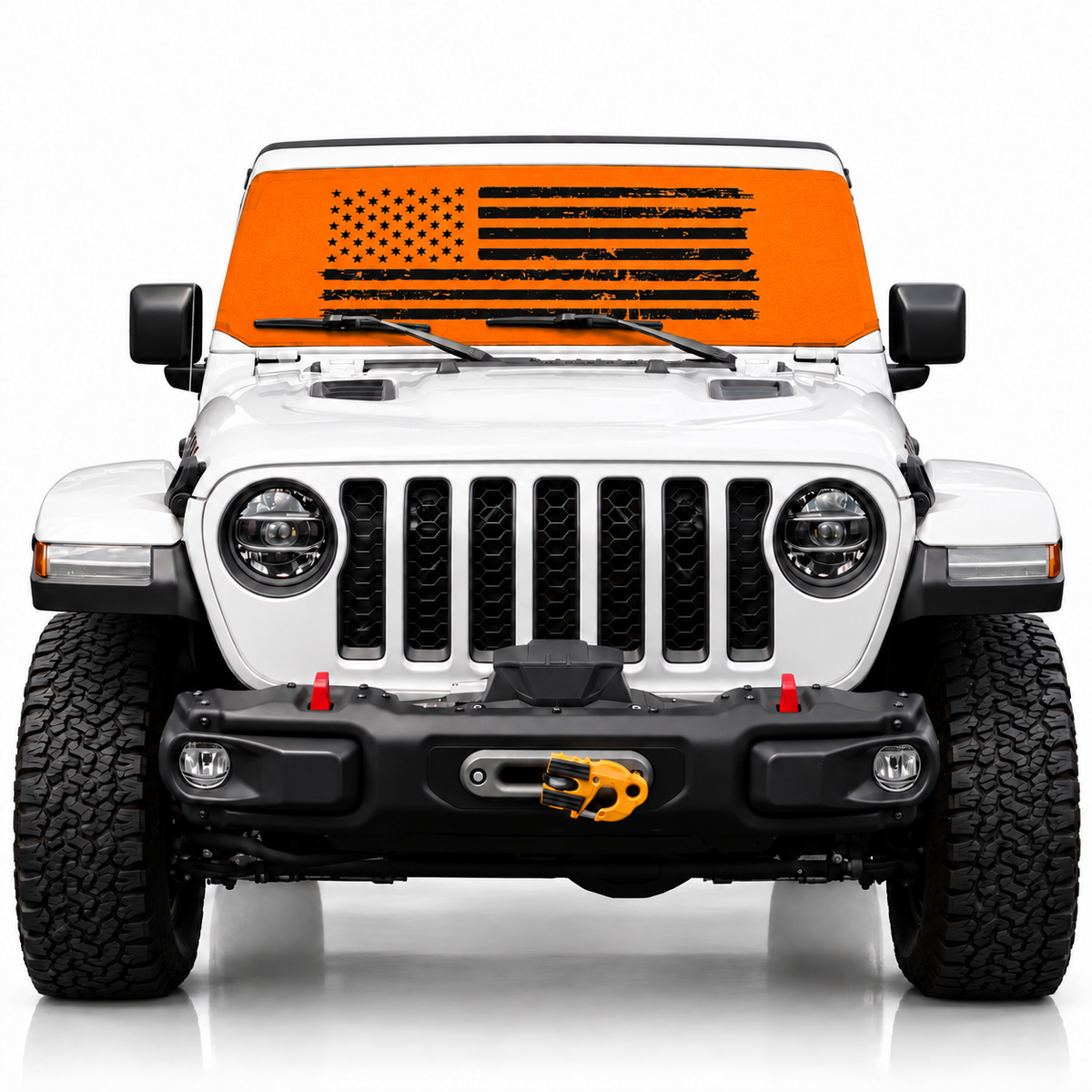 Jeep Distressed Tactical Flag Orange